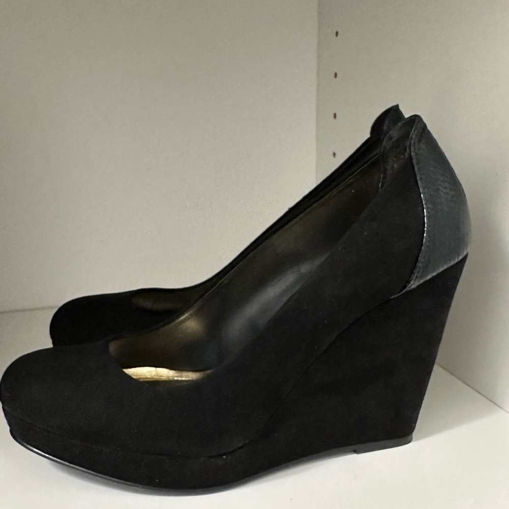 Black Wedge Heels
